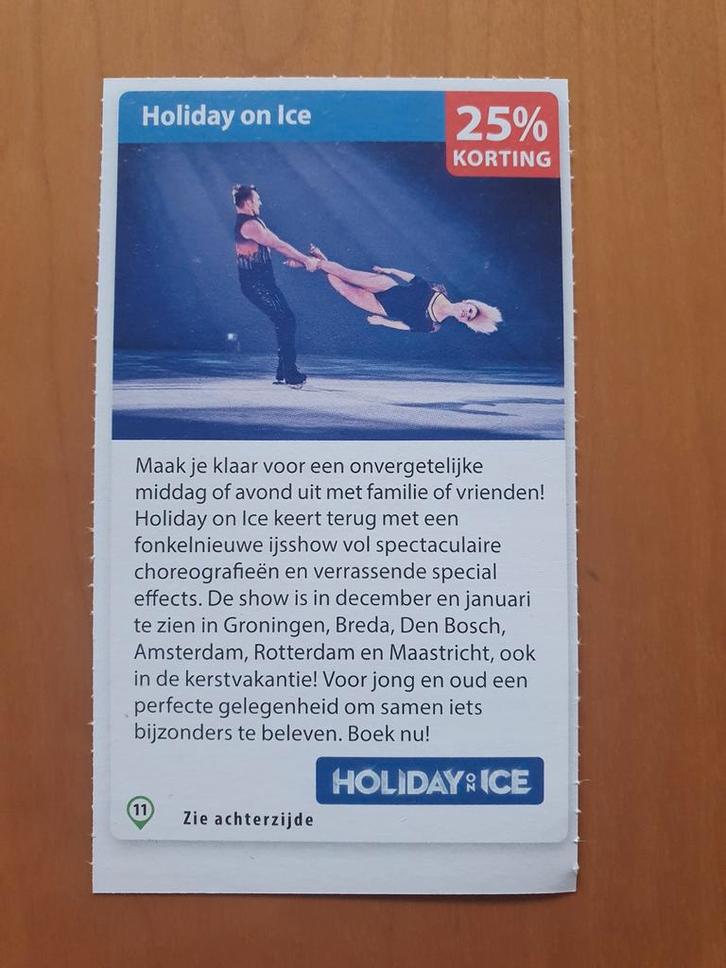Holiday on Ice 25% korting maximaal 8 personen, Tickets en Kaartjes, Kortingen en Cadeaubonnen, Drie personen of meer, Overige typen