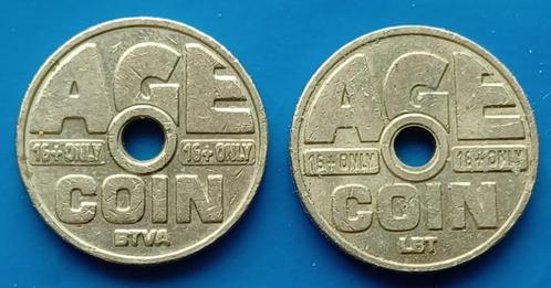 Age Coin LBT en BTVA - Sigaretten Vending Token (Ned. / Be ), Postzegels en Munten, Penningen en Medailles, Overige materialen
