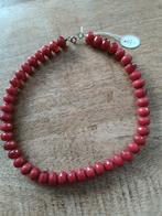 Rode agaten halsketting, Ophalen of Verzenden, Nieuw, Rood, Overige materialen