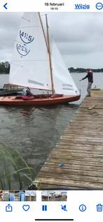 Unieke 16m2 wedstrijduitvoering 4125, Watersport en Boten, Open zeilboten, Geen motor, Zo goed als nieuw, Hout, Ophalen