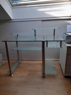 Te koop computer tafel van glas., Ophalen, Zo goed als nieuw, Glas