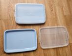 2 Vleeswaren Bakjes  23 a 24 cm Lengte Breed 16 a 17 Cm, Huis en Inrichting, Keuken | Tupperware, Ophalen of Verzenden, Zo goed als nieuw