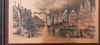 Zeldzaam koperen plaatje van Gent, blik op de Kuip in 1840., Ophalen of Verzenden, Voor 1940, Zo goed als nieuw