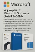 Gezocht: Microsoft Software (Retail & OEM), Computers en Software, Besturingssoftware, Ophalen of Verzenden, Nieuw, Windows