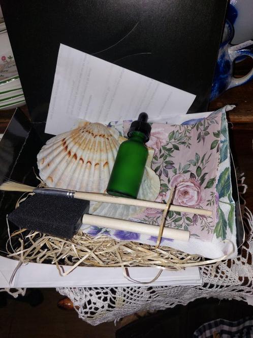 Diy pakket coquille schelp decoupage incl.lijm en servetten, Hobby en Vrije tijd, Overige Hobby en Vrije tijd, Nieuw, Ophalen of Verzenden