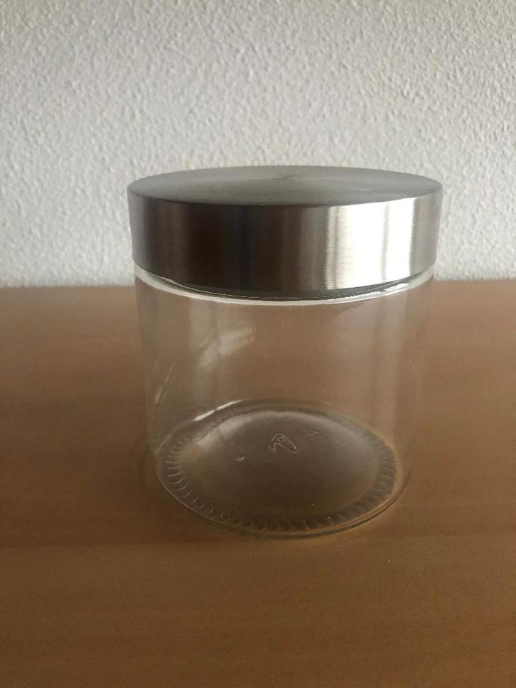 Glazen voorraadpot Dille & Kamille 850 ml, Huis en Inrichting, Keuken | Keukenbenodigdheden, Zo goed als nieuw, Ophalen of Verzenden