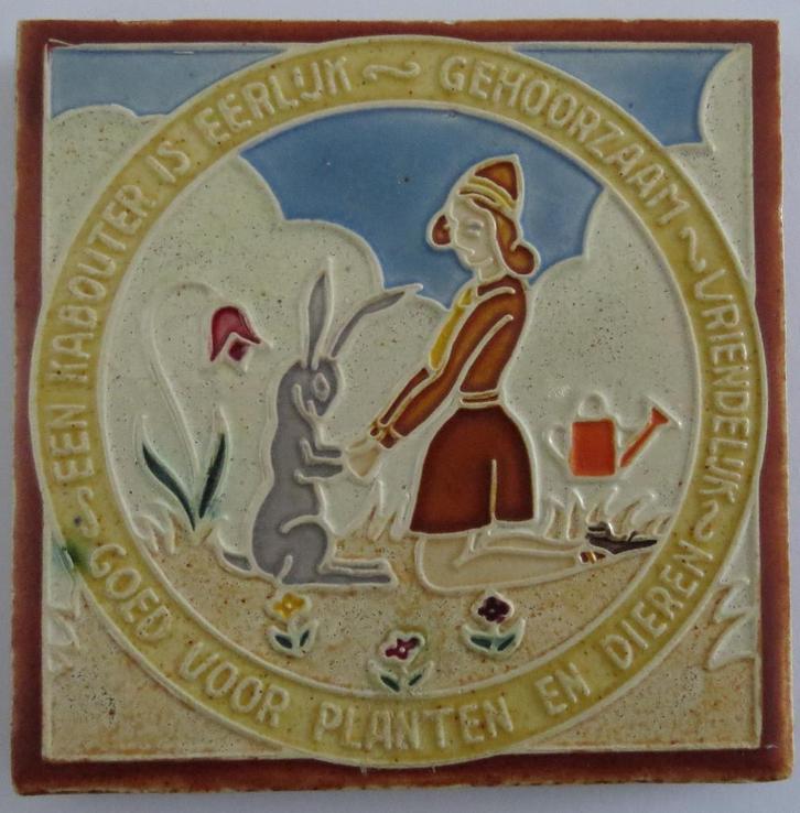 Westraven Scouting tegeltje Kabouters, Antiek en Kunst, Antiek | Wandborden en Tegels, Ophalen of Verzenden