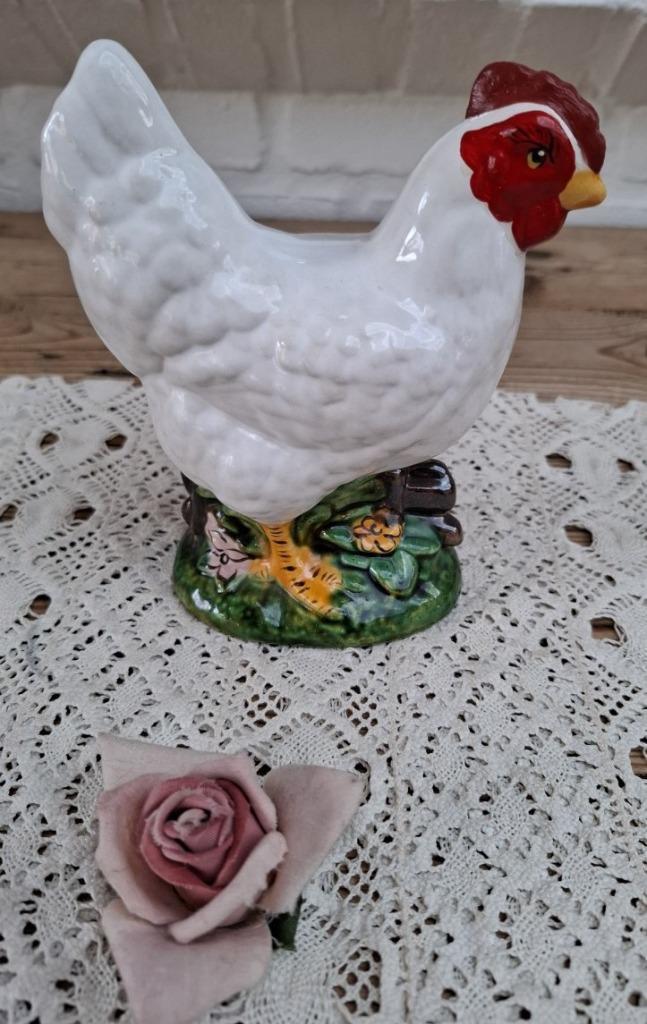 Vintage aardewerk kip/ haan, leuk met PASEN, Diversen, Pasen, Gebruikt, Ophalen of Verzenden