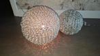 Tafellampen zilveren bollen, Huis en Inrichting, Lampen | Tafellampen, Ophalen of Verzenden, Zo goed als nieuw, Minder dan 50 cm