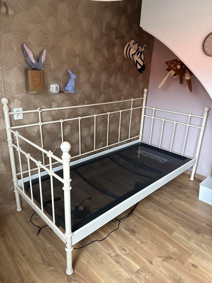 IKEA Spijlen Bedframe 90x200 Wit - Gebruikt, Huis en Inrichting, Slaapkamer | Bedden, Gebruikt, Eenpersoons, 90 cm, 200 cm, Wit