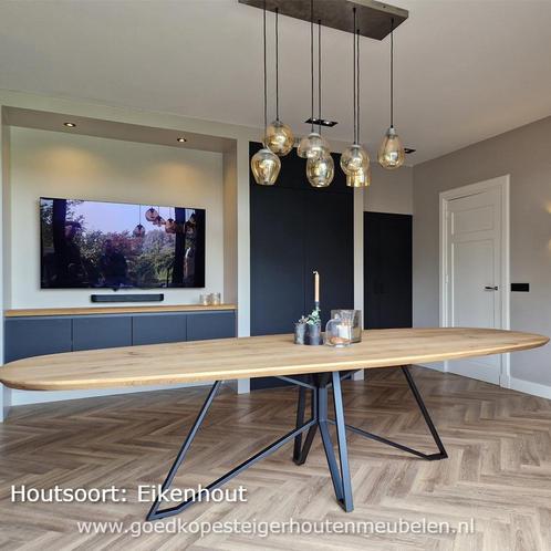 Massieve Deens ovale tafel op maat, Huis en Inrichting, Tafels | Eettafels, Nieuw, 100 tot 150 cm, 200 cm of meer, Vijf personen of meer