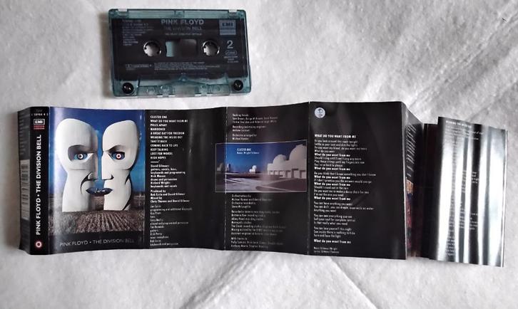 Pink Floyd The Division Bell Fold-Out Inlay Cassette Groen, Cd's en Dvd's, Cassettebandjes, Zo goed als nieuw, Origineel, Rock en Metal
