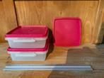 tupperware vierkante dozen, Ophalen of Verzenden, Gebruikt, Rood, Bus of Trommel