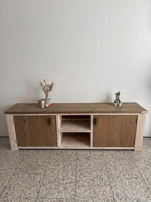 Massief steigerhouten meubels, Huis en Inrichting, Kasten | Televisiemeubels, Zo goed als nieuw, Minder dan 100 cm, 50 tot 100 cm