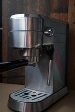 Pistonmachine - Metal Zilver, Witgoed en Apparatuur, Koffiezetapparaten, Stoompijpje, Espresso apparaat, Gemalen koffie, Ophalen of Verzenden