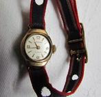 Vintage bladgoud verguld dameshorloge Prisma Incabloc 1962, Overige merken, Gebruikt, Polshorloge, Kunststof