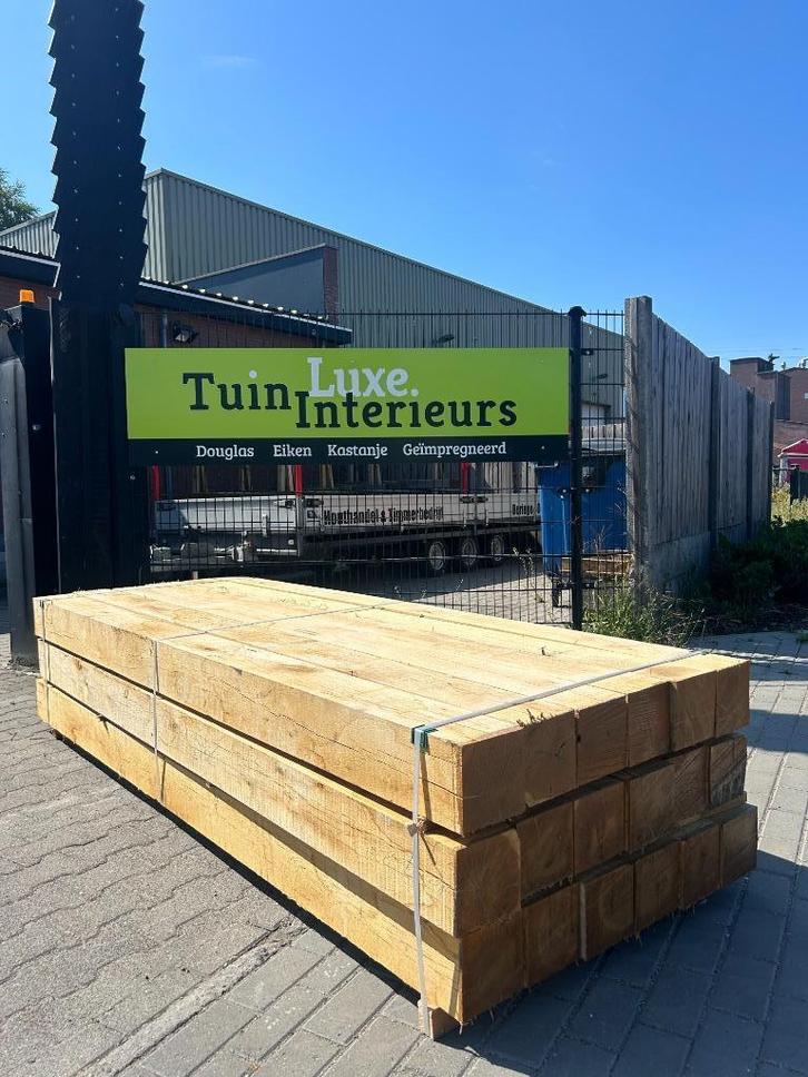 ACTIE | Eiken Inlands / Frans | Balk paal | 15x15 | 150x150, Tuin en Terras, Palen, Balken en Planken, Nieuw, Palen, 250 cm of meer