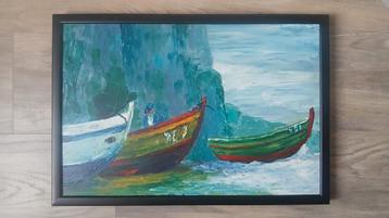 Schilderij # visser aan zee beschikbaar voor biedingen