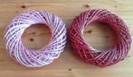 Kerstring riet rood, roze geverfd, glitters per stuk € 3,50, Diversen, Kerst, Ophalen of Verzenden