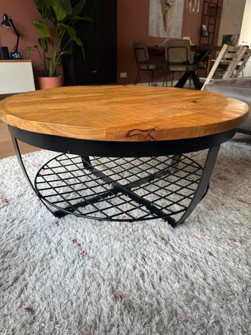 Mangohouten salontafel - 90cm beschikbaar voor biedingen