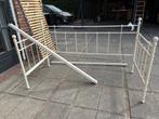 bedbank wit metaal, Ophalen, Gebruikt, 90 cm, Eenpersoons