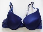 Donkerblauwe Push Up BH Glanzend 75C >Snelle Verzending!<, Ophalen of Verzenden, Blauw, BH
