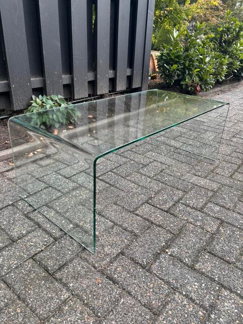 Zware glazen salontafel – 110x50x38 cm, Huis en Inrichting, Tafels | Salontafels, Zo goed als nieuw, Minder dan 50 cm, 50 tot 100 cm