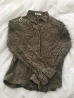 Nadine blouse, opengewerkt, bruin/groen maat 42, Kleding | Dames, Maat 42/44 (L), Gedragen, Groen, Verzenden