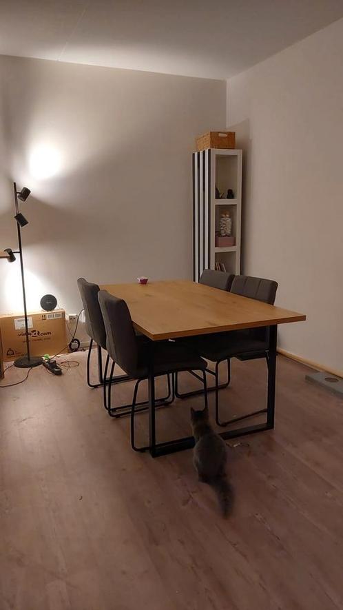 Mooie eettafel, kan nog een ronde mee., Huis en Inrichting, Tafels | Eettafels, Gebruikt, 50 tot 100 cm, 150 tot 200 cm, Vijf personen of meer