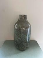 Groene glazen vaas zgan, Ophalen of Verzenden, Minder dan 50 cm, Groen, Glas