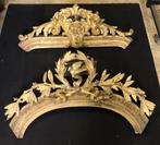 2 x Antiek Franse goud vergulde frontons., Ophalen
