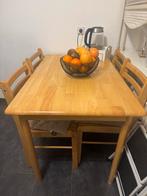Eettafel met stoelen - 120x75 cm hoogte 70 cm, Ophalen, Gebruikt, 100 tot 150 cm, 50 tot 100 cm