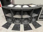 Martin Audio W8S 18"/15" sub incl. wheels (6x), Ophalen of Verzenden, Gebruikt, 120 watt of meer, Subwoofer