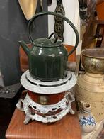 Antiek 3-pits petroleumstel met nieuwe lont, Ophalen