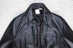 Stoere Zwarte Leren Jas (S) € 45,-, Kleding | Dames, Zwart, Ophalen of Verzenden, Zo goed als nieuw, Maat 36 (S)