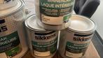 Sikkens binnenlak 9016 mat 1x2,5 l  3x 0,75  alles 100 euro, Doe-het-zelf en Verbouw, Verf, Beits en Lak, Ophalen of Verzenden