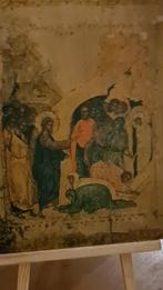 Ikoon afbeelding 'de opwekking van Lazarus', Antiek en Kunst, Antiek | Religie, Ophalen of Verzenden