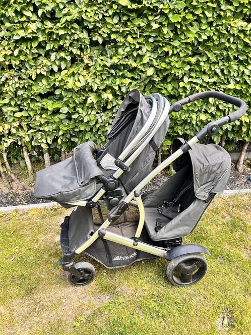 Fijne dubbele kinderwagen van het merk hauck, Kinderen en Baby's, Kinderwagens en Combinaties, Gebruikt, Kinderwagen, Overige merken
