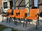 4 gratis eetkamerstoelen, Huis en Inrichting, Ophalen, Overige materialen, Gebruikt, Bruin