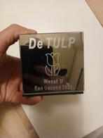 Decoratieve glazen kubus 'De Tulp' 2021, Ophalen of Verzenden