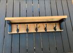 Kapstok van hout | industrieel | landelijk | hout met zwart, Huis en Inrichting, Woonaccessoires | Kapstokken, Wandkapstok, Gebruikt