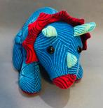 Blauwe dinosaurus knuffel, dino, Ophalen of Verzenden, Zo goed als nieuw, Overige typen