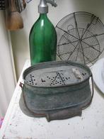 Oude zinken aas emmer / aasketel aasemmer vis emmer ketel, Ophalen of Verzenden