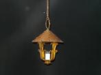Sierlijke oude koperen lantaarn 1 centraal midden lichtpunt, Huis en Inrichting, Lampen | Hanglampen, Ophalen of Verzenden, Zo goed als nieuw
