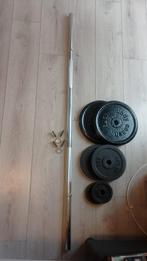 Barbell, Sport en Fitness, Fitnessmaterialen, Ophalen of Verzenden, Gebruikt, Halterset