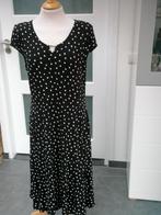 Bonita stretch jurk maat 40 zwart met polkadot, Maat 38/40 (M), Ophalen of Verzenden, Onder de knie, Bonita
