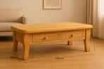 Eiken Salontafel met Lades - Nieuw, Ophalen, 100 tot 150 cm, Eikenhout, Nieuw