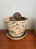 Vintage wandpot berkenbast - bloempot, Ophalen of Verzenden