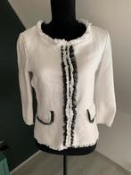 Expresso Wit Vestje met Zwarte Rushes, Verzenden, Zo goed als nieuw, Maat 38/40 (M), Wit