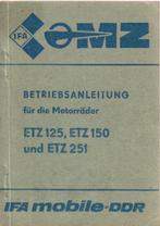 MZ ETZ125 ETZ150 ETZ251 Betriebsanleitung handleiding 4059z, Verzenden, Overige merken